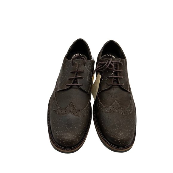 NEW Anatomic & Co Gel Leather Wingtip Shoes Brown Bulldog Cushioned Mens 7.5 main image 5